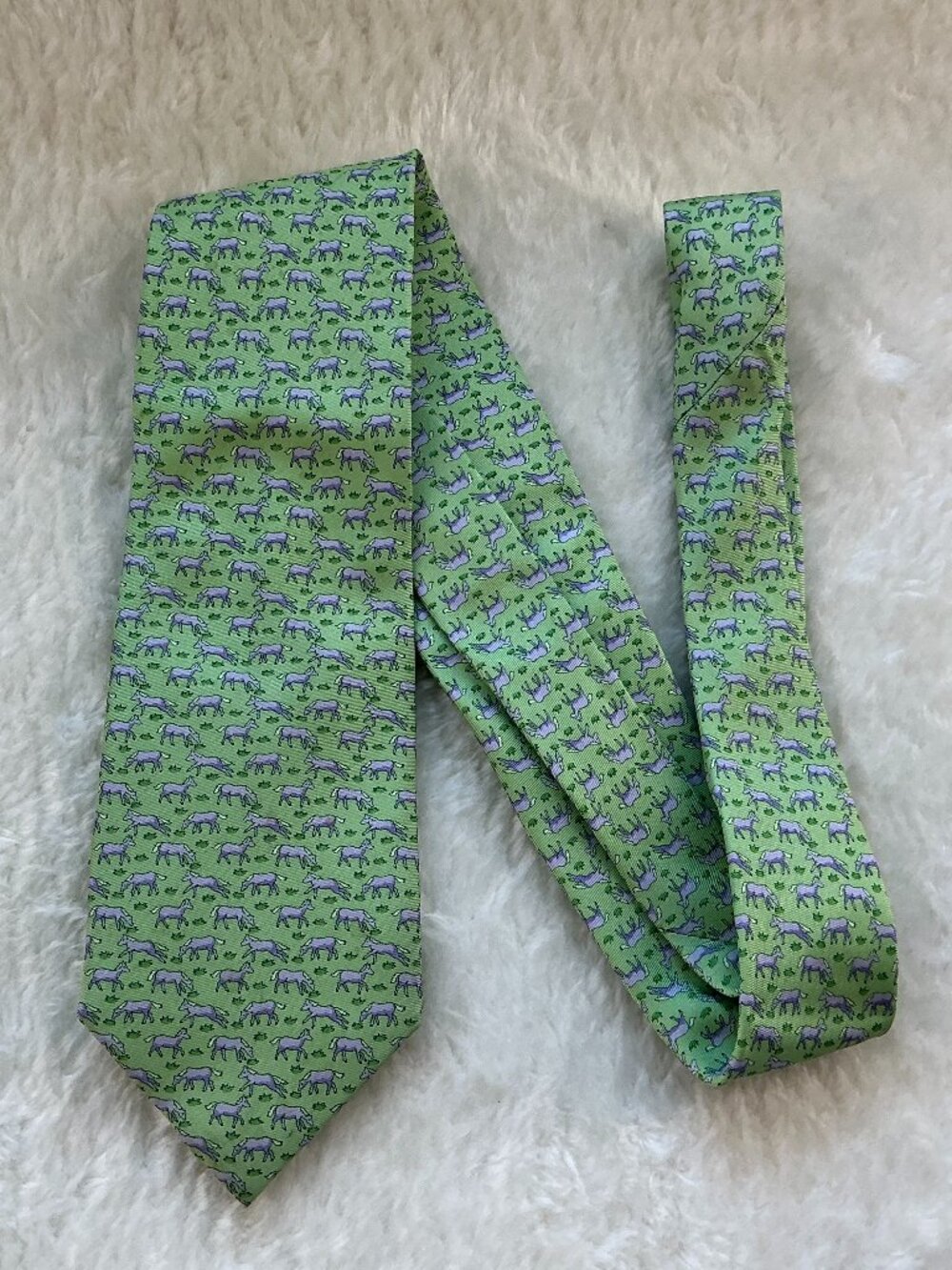 Claude Laurent Paris Green Horse Novelty Tie